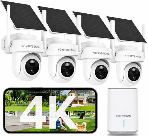 YOYIRYB HOME A70 4K Solar Security Camera System with HomeBase