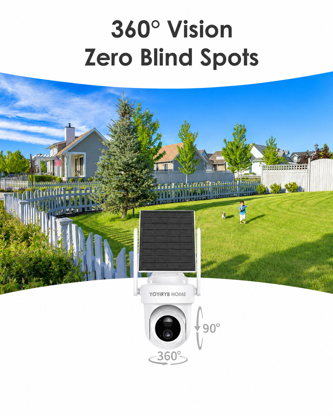 YOYIRYB HOME A70 4K Solar Security Camera System with HomeBase